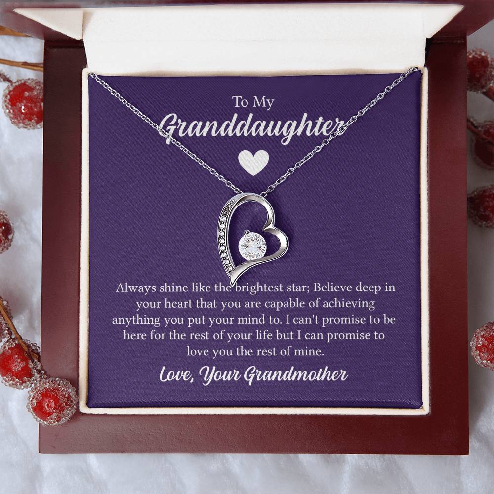 To My Granddaughter Forever Love Necklace