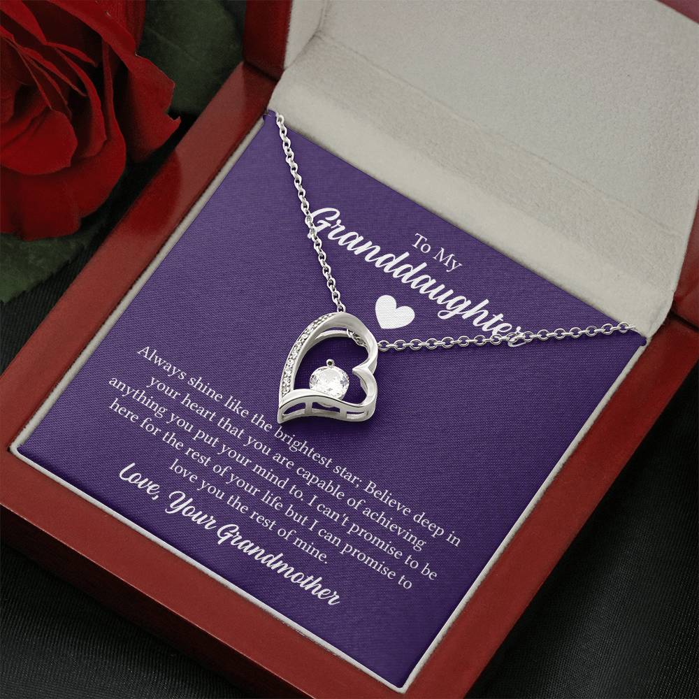 To My Granddaughter Forever Love Necklace