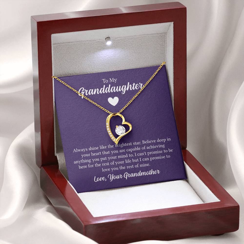 To My Granddaughter Forever Love Necklace