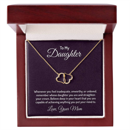 To My Daughter Everlasting Heart Necklace