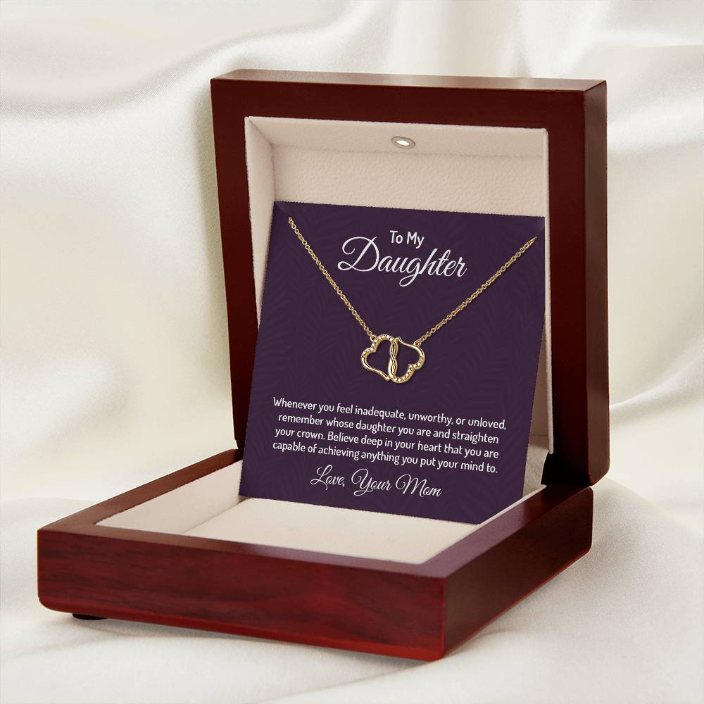 To My Daughter Everlasting Heart Necklace