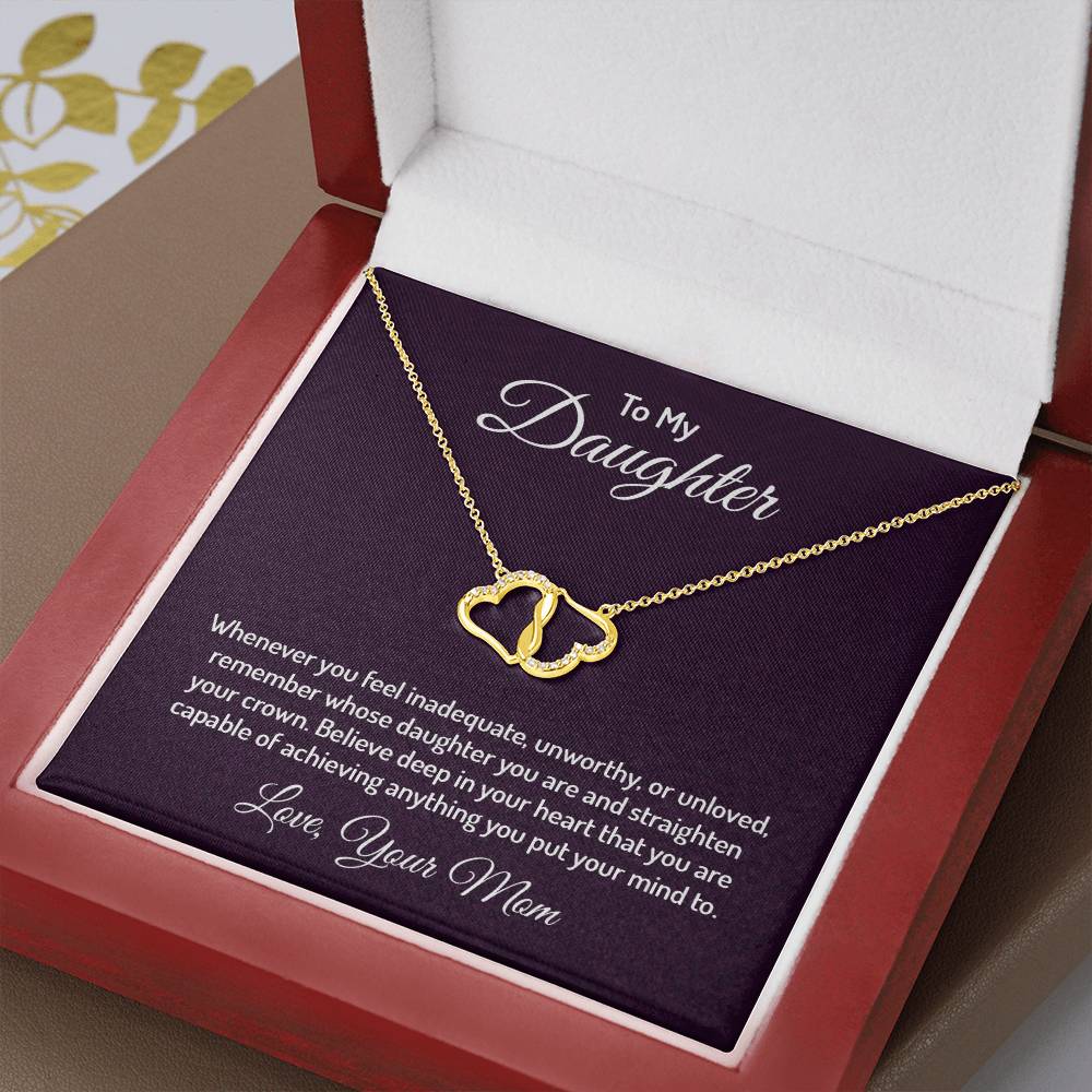 To My Daughter Everlasting Heart Necklace