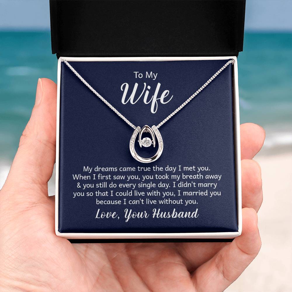 To My Wife Lucky In Love Necklace