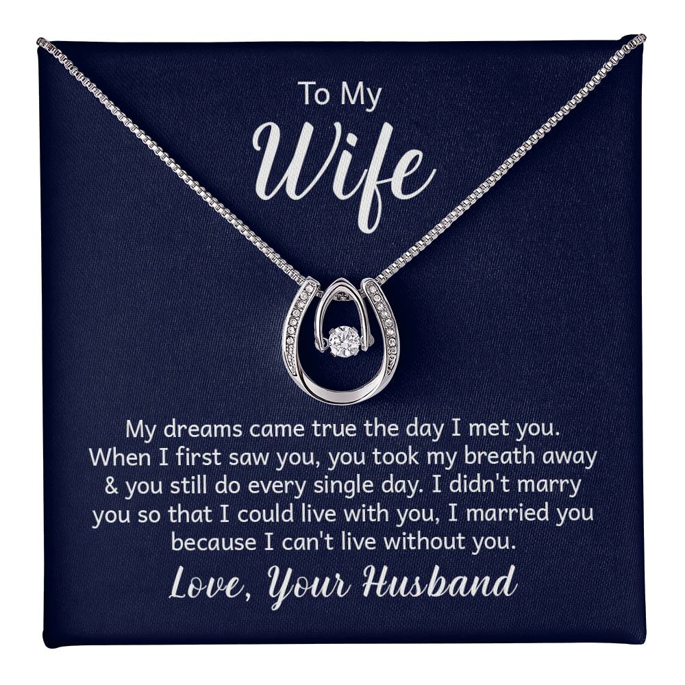 To My Wife Lucky In Love Necklace