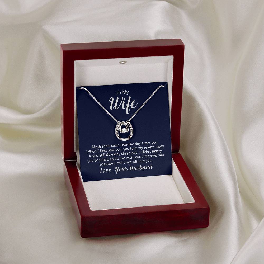 To My Wife Lucky In Love Necklace