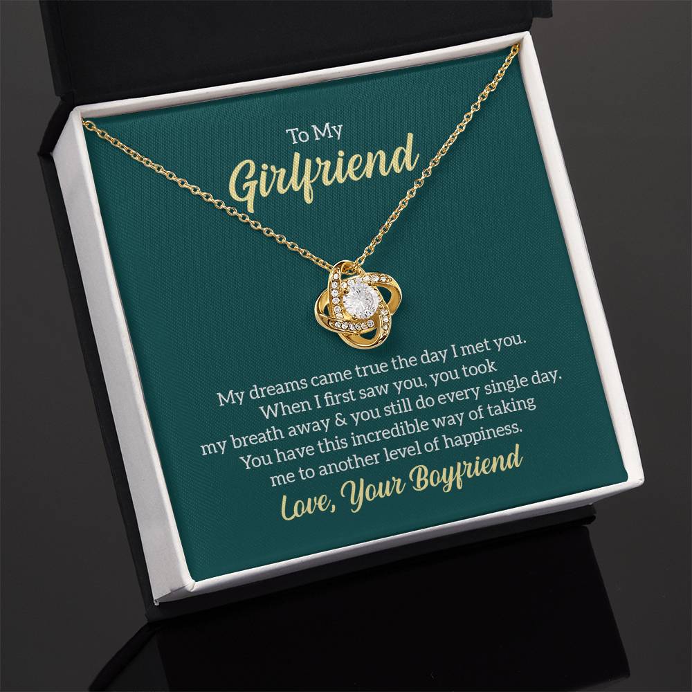 To My Girlfriend Love Knot Necklace