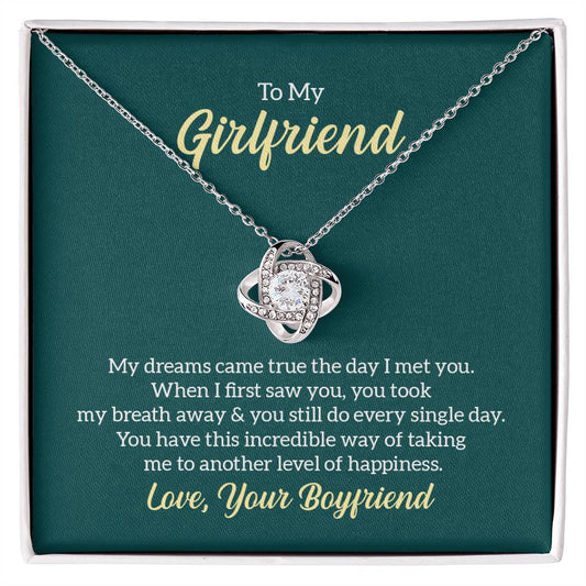 To My Girlfriend Love Knot Necklace