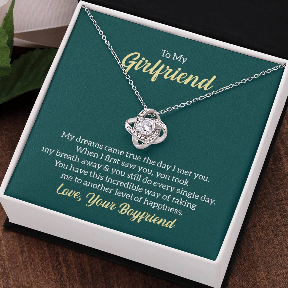 To My Girlfriend Love Knot Necklace