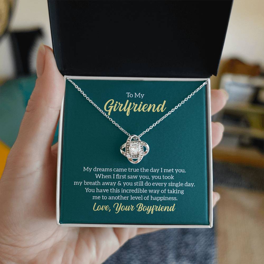 To My Girlfriend Love Knot Necklace