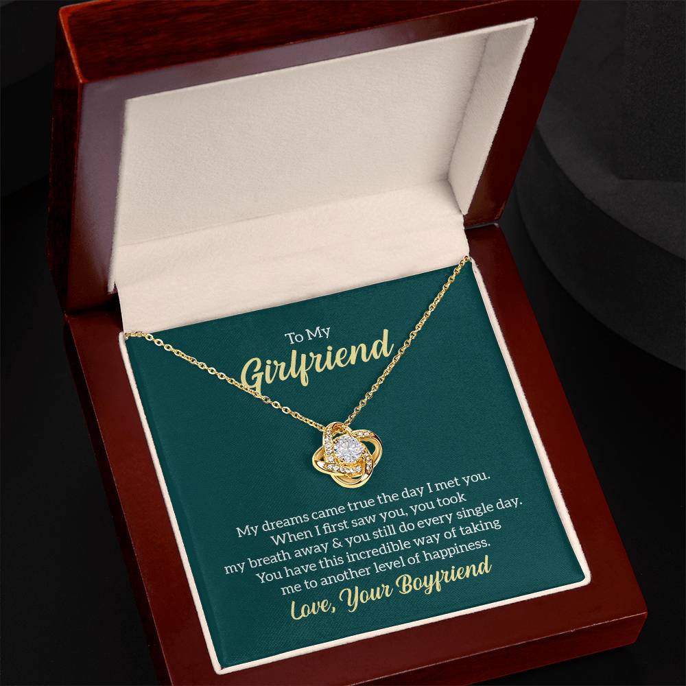 To My Girlfriend Love Knot Necklace