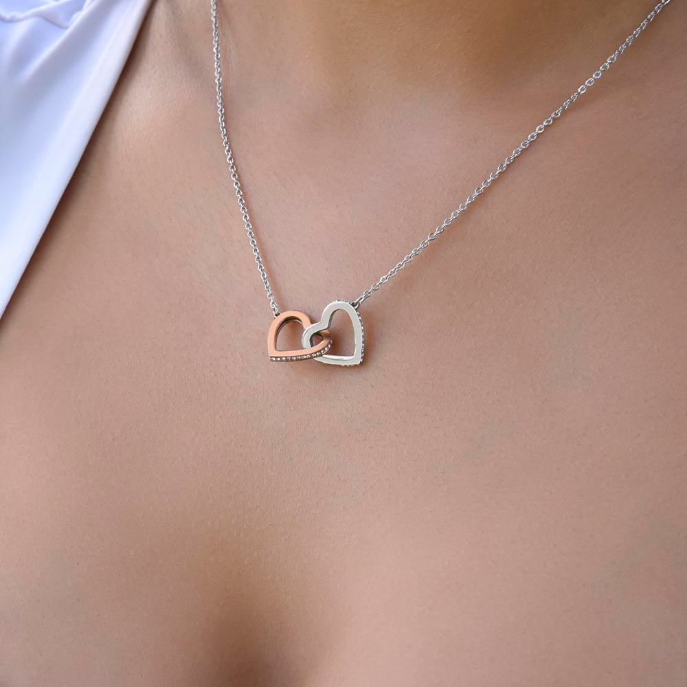 To My Bonus Mom Interlocking Hearts Necklace