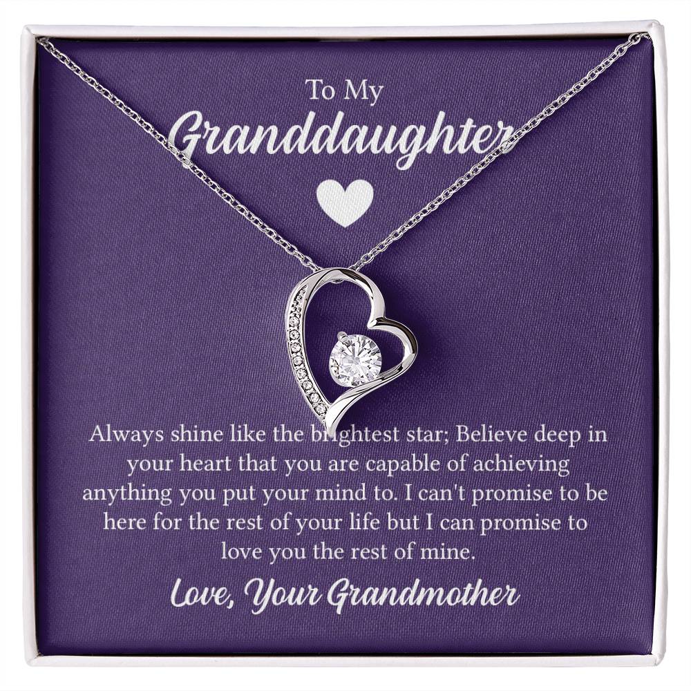 To My Granddaughter Forever Love Necklace