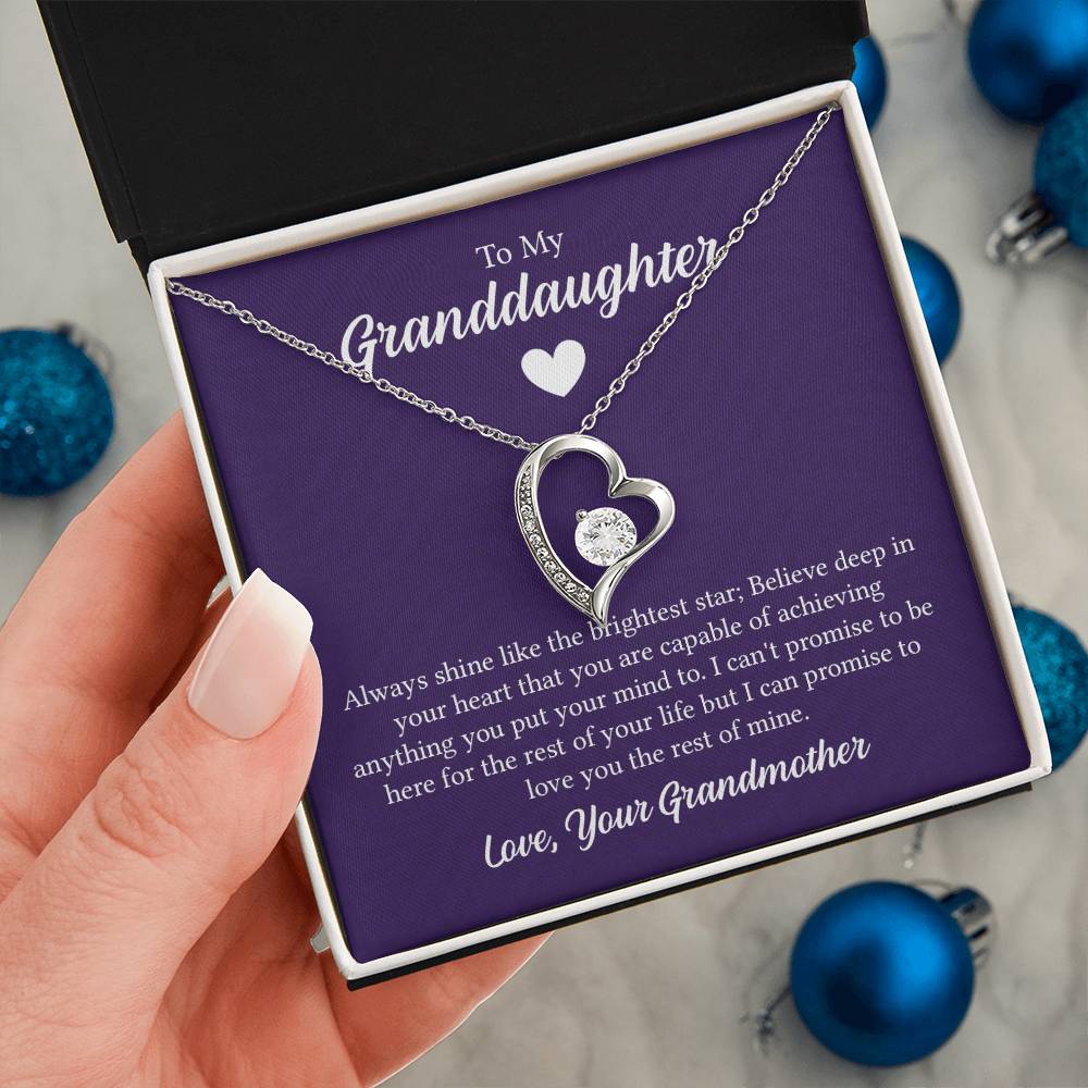 To My Granddaughter Forever Love Necklace