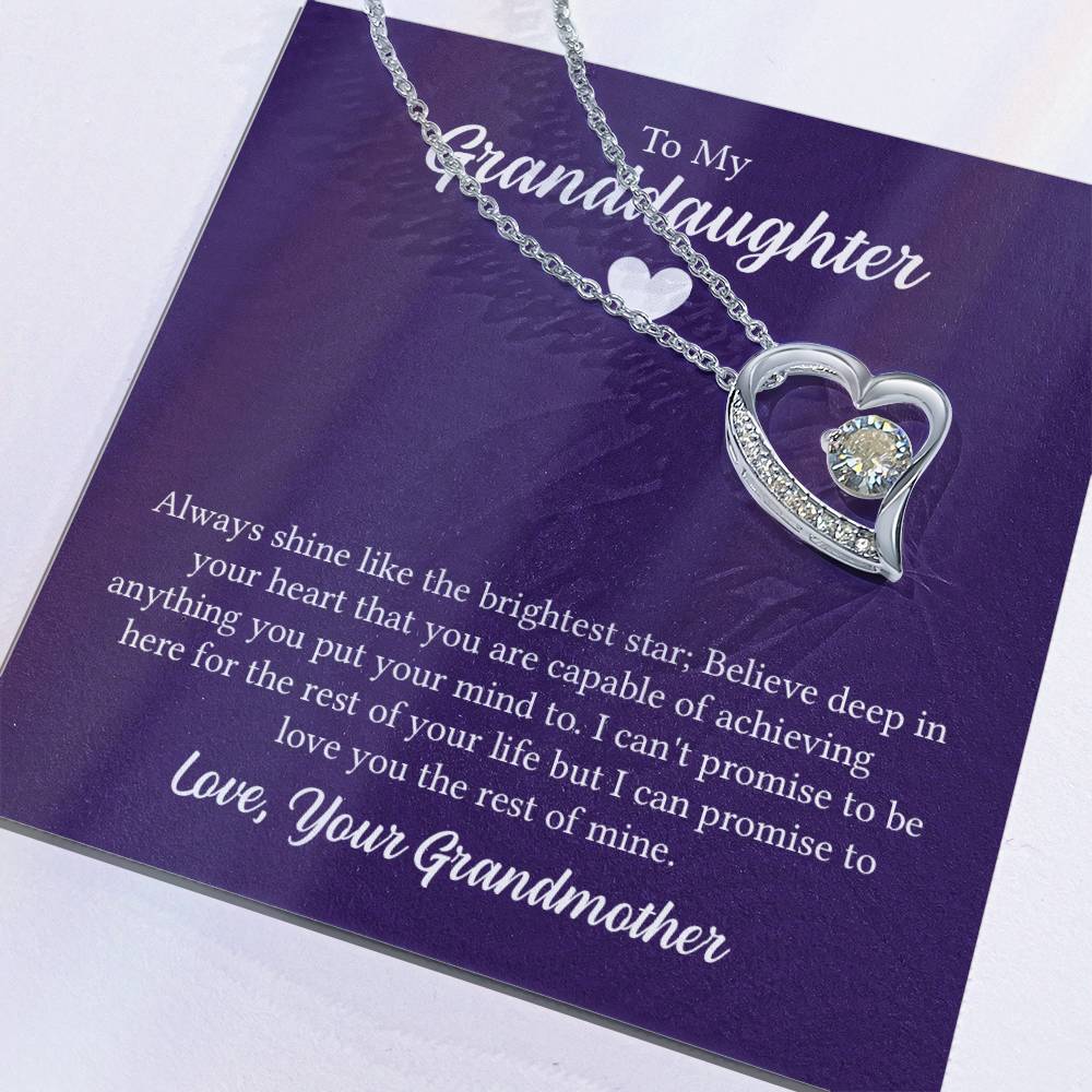 To My Granddaughter Forever Love Necklace