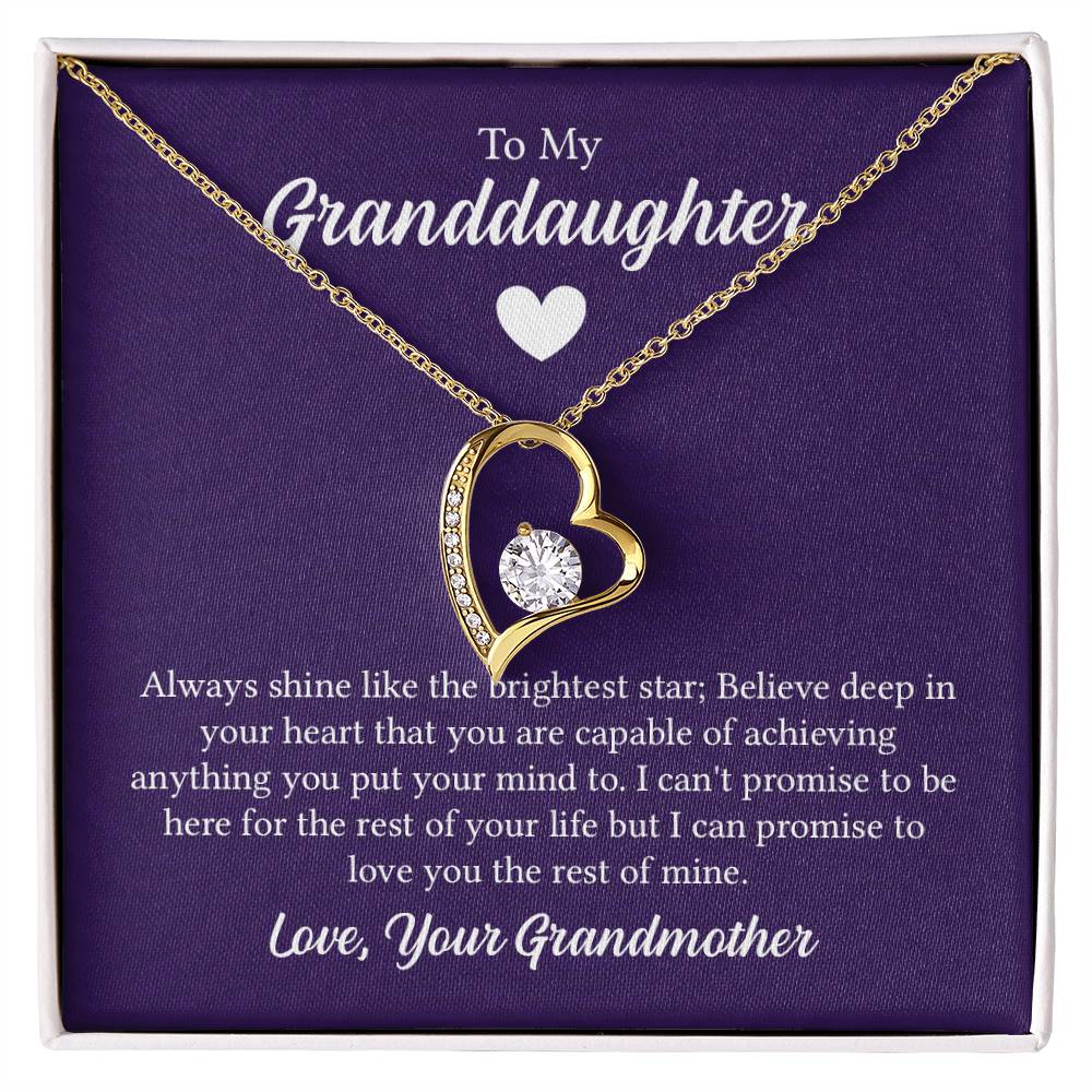 To My Granddaughter Forever Love Necklace