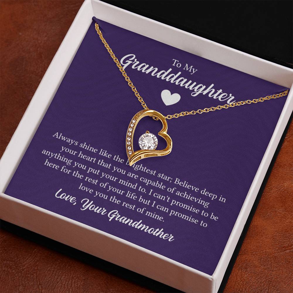 To My Granddaughter Forever Love Necklace