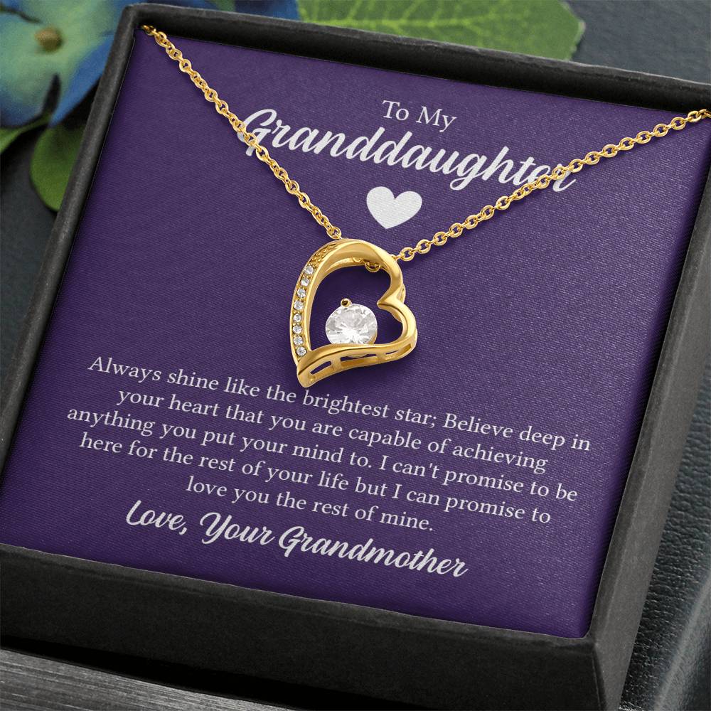 To My Granddaughter Forever Love Necklace